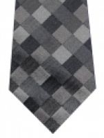 Modische Krawatte aus reiner Seide, karo grau