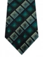Modische Krawatte aus reiner Seide, raute grün