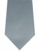Einfarbige Krawatte, shantung mittelgrau