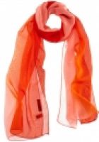 Langschal Farbverlauf, 180*45 cm, koralle